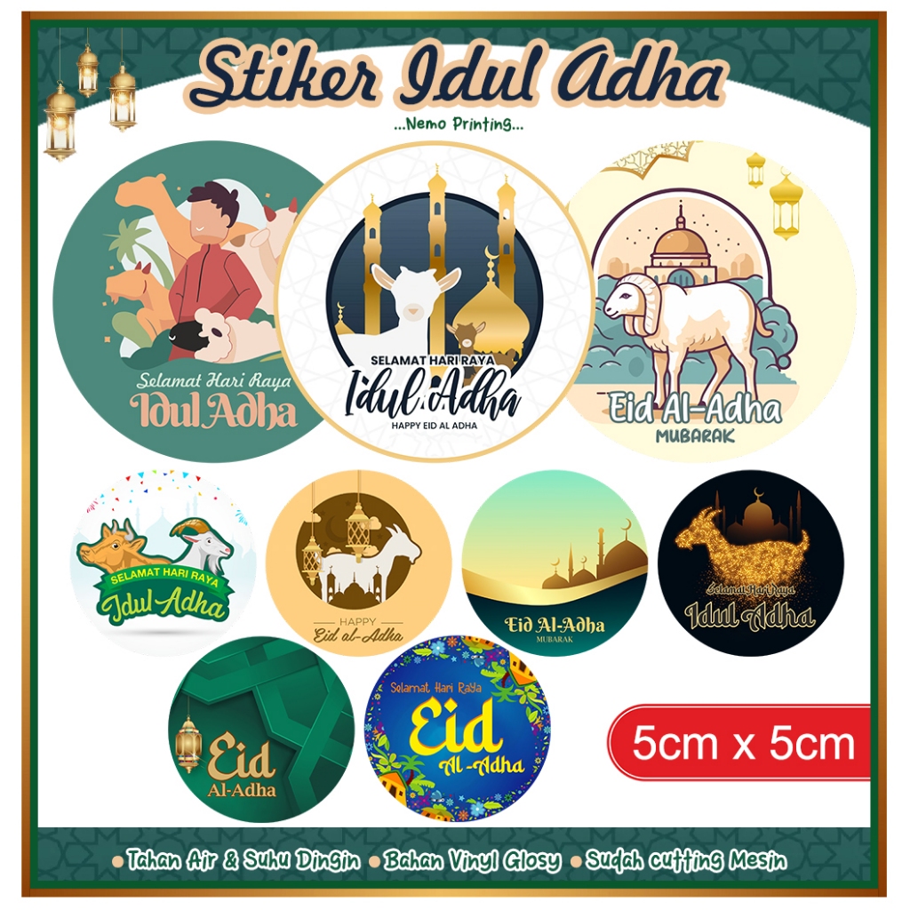 

Stiker Label Bulat Idul Adha Label Lebaran Sticker Hampers Parcel Kue Label Wadah daging Qurban LBB