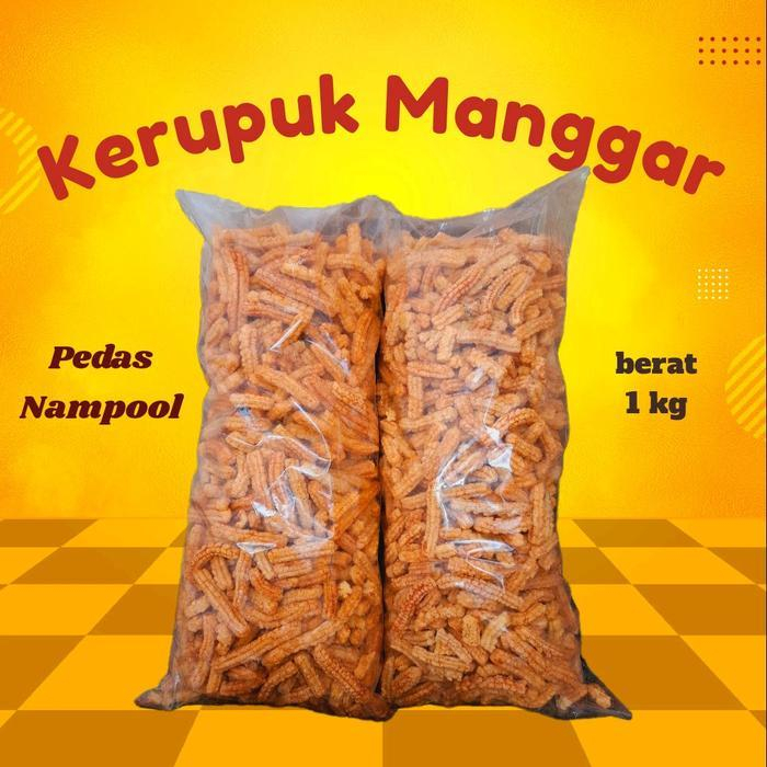 

1bal kerupuk manggar pedas /kerupuk akar kelapa/kerupuk manggar 1kg/kerupuk akar manggar pedas
