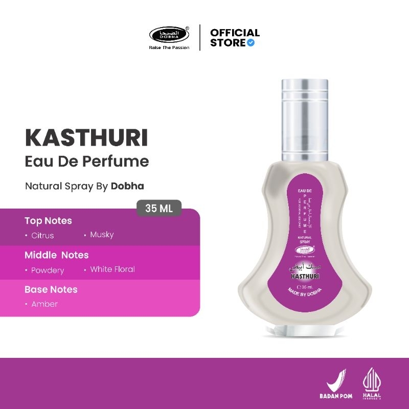PARFUM DOBHA AROMA KASTURI KEMASAN SPRAY 35ML ORIGINAL | PARFUM UNISEX LAKI LAKI PEREMPUAN | OLEH OL