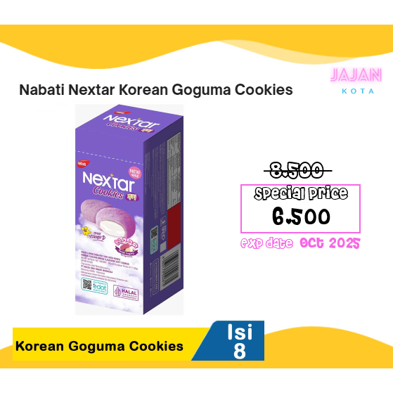 

Nabati Nextar Korean Goguma Cookies 90 gram