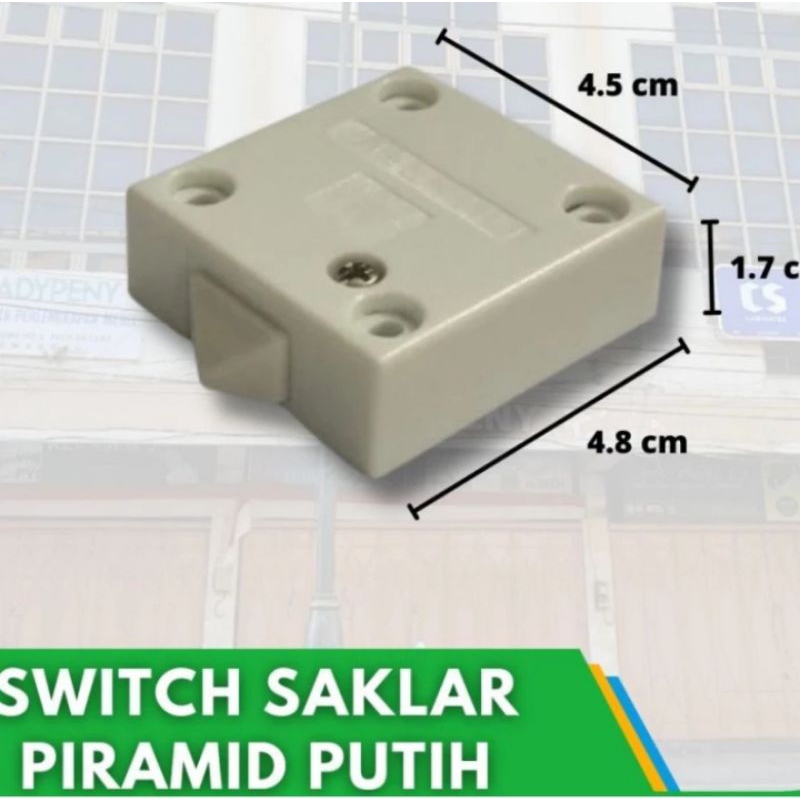 SWITCH SAKLAR ON OFF LAMPU PINTU LEMARI GESER MODEL PIRAMIDA