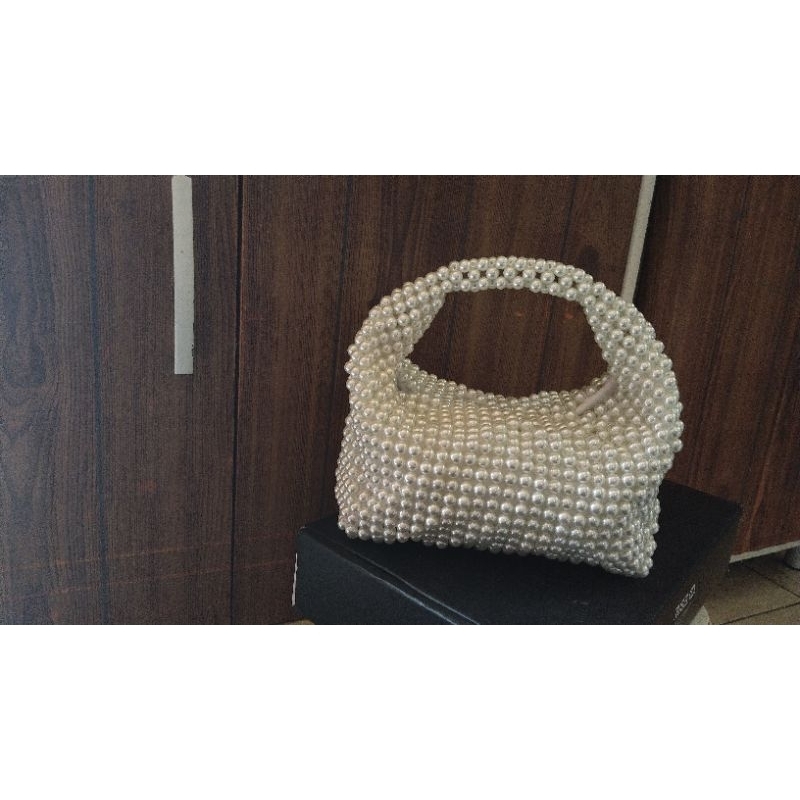 Paris beads bag tas mutiara tas manik tas mote kekinian