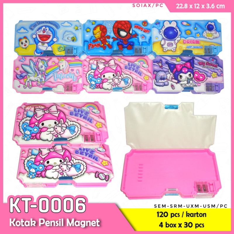 

SQ Kotak Pensil Magnet KT-0006/Kotak Pensil Magnet/Kotak Pensil 2 Serutan/Per Pcs