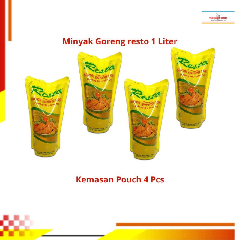 

[PAKET HEMAT ISI 4] Minyak Goreng Resto 1 Liter Pouch Reffil PROMO MURAH / Resto Minyak Goreng 1 Liter Pouch PROMO MURAH