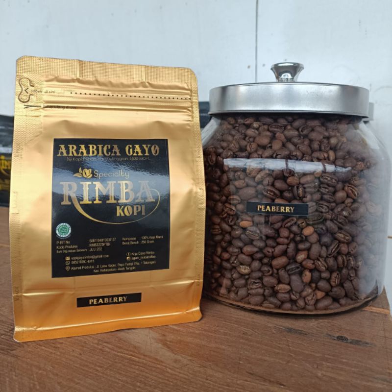 

arabika gayo biji tunggal kopi lanang peabery