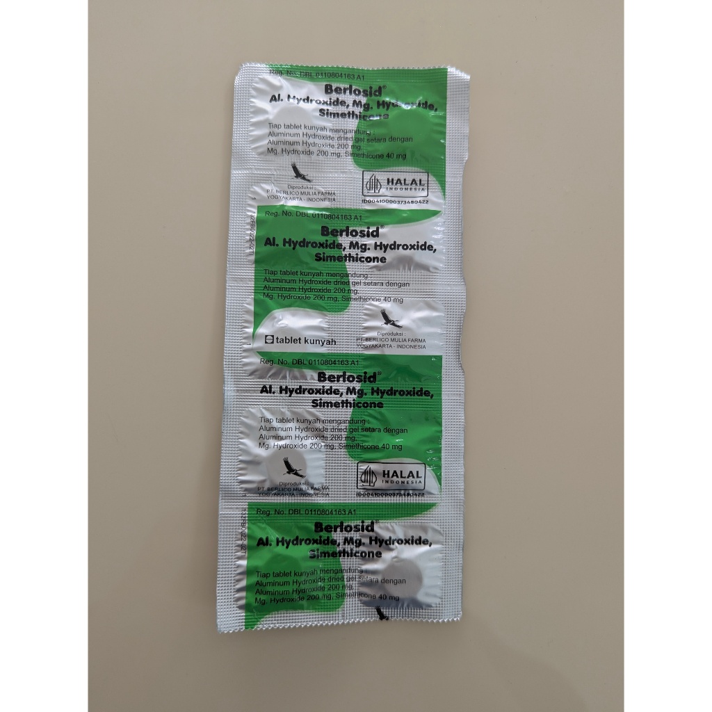 OBAT LAMBUNG MAAG ASAM LAMBUNG DAN GERD - BERLOSID TABLET 1 STRIP ISI 10 TABLET