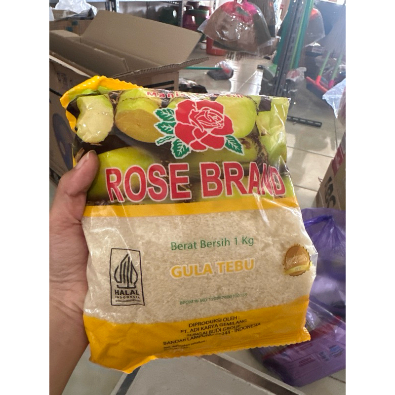 

Gula pasir gula tebu merk rose brand 1kg