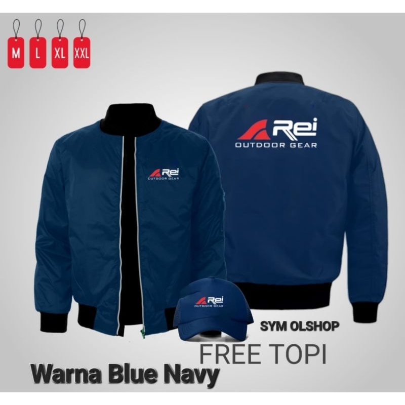 Jaket Bomber logo Are i OUTDOOR bonus topi keren