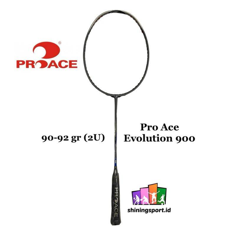 Raket Badminton Pro Ace Evolution 900 (+ Free Kaos & Towel Grip 2 pcs)