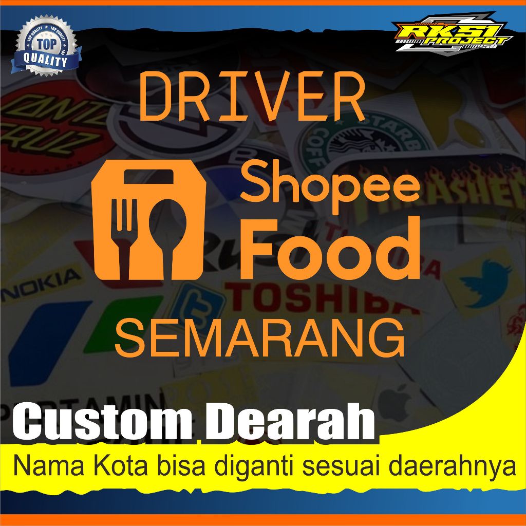 

Sticker Cutting Driver Shopee Food Custom Daerah