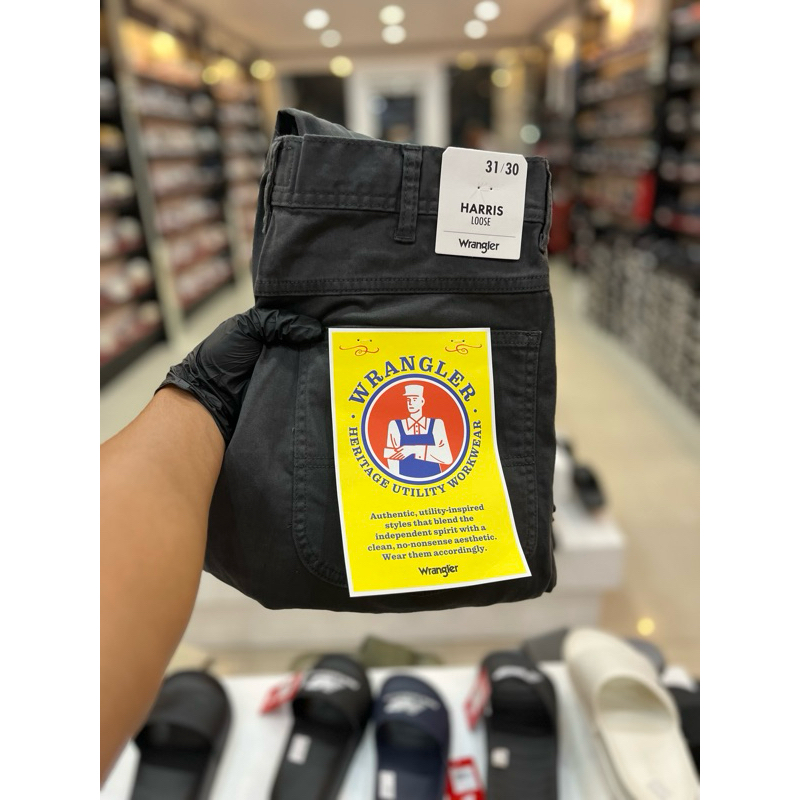 Celana Jeans Wrangler Harris Loose Fit Dark Grey 03P25