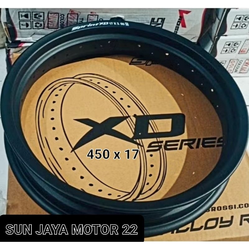 VELEG ROSSI XD 185.215.450 × 17 HITAM DOFT