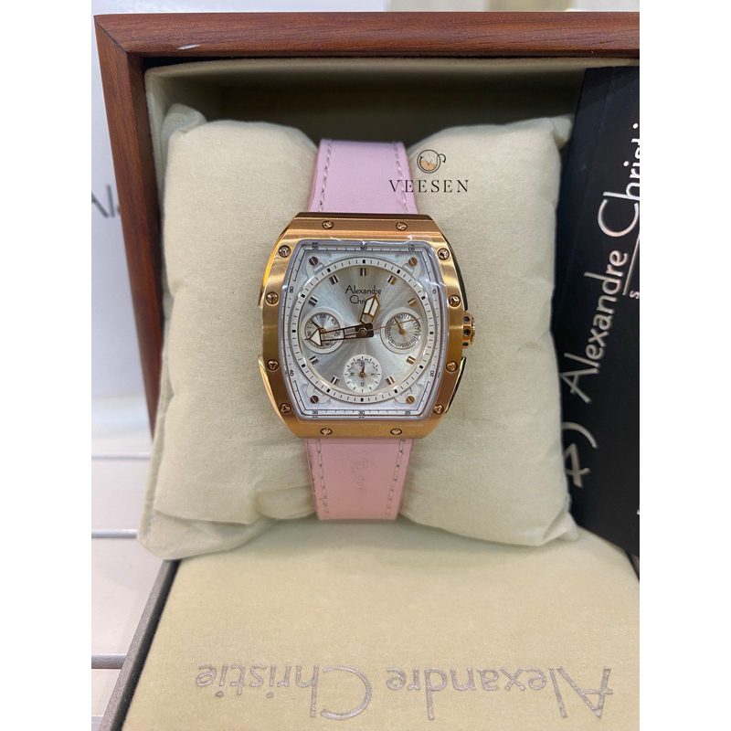 Jam Tangan Alexandre Christie AC 6411 Kulit Original Wanita