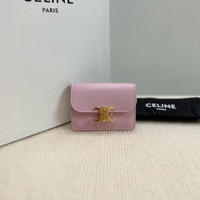 CELINE Triomphe New Classic Card Bag Pink 10I583