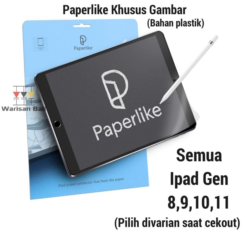 Paperlike Ipad Khusus Gambar Ipad 8 9 10 11 A16 dan Terbaru Anti Gores Ipad Apple