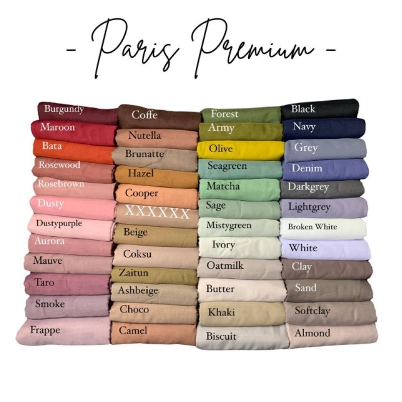 SEGIEMPAT PARIS PREMIUM jilbab segiempat paris premium jilbab paris ori jilbab polos