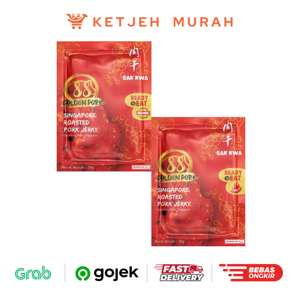 

Dendeng Babi Golden Pork 88 Singapore Bak Kwa Siap Makan 38 Gram Original / Spicy