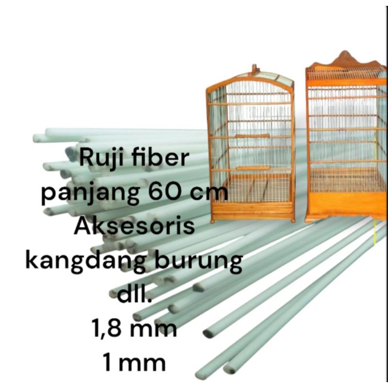 stik fiber ruji/aksesoris layangan naga/sangkar 60 cm /10 batang