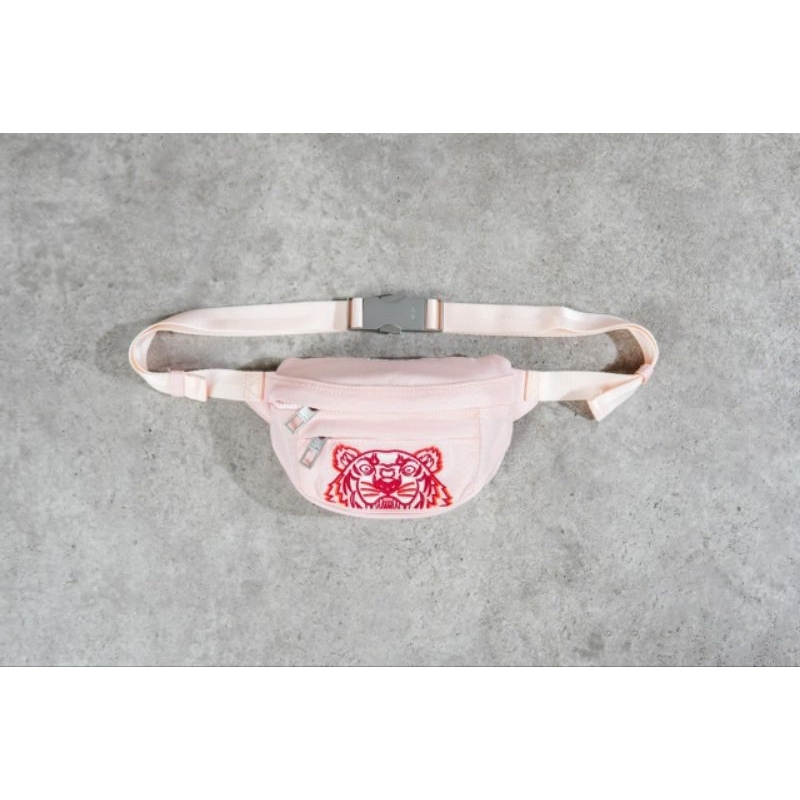 KENZO Tiger Red White Waist Bumbag / Waist Bag / Belt Bag in Pink
