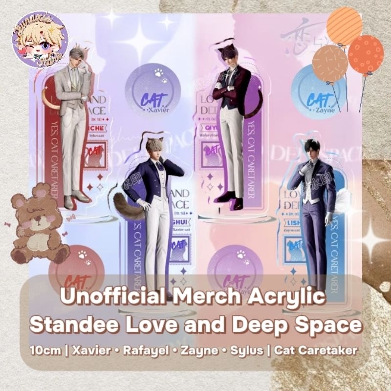 (FLASHSALE) Unofficial Merch Akrilik Standee 10cm Love and Deep Space Xavier Zayne Rafayel Sylus Ser
