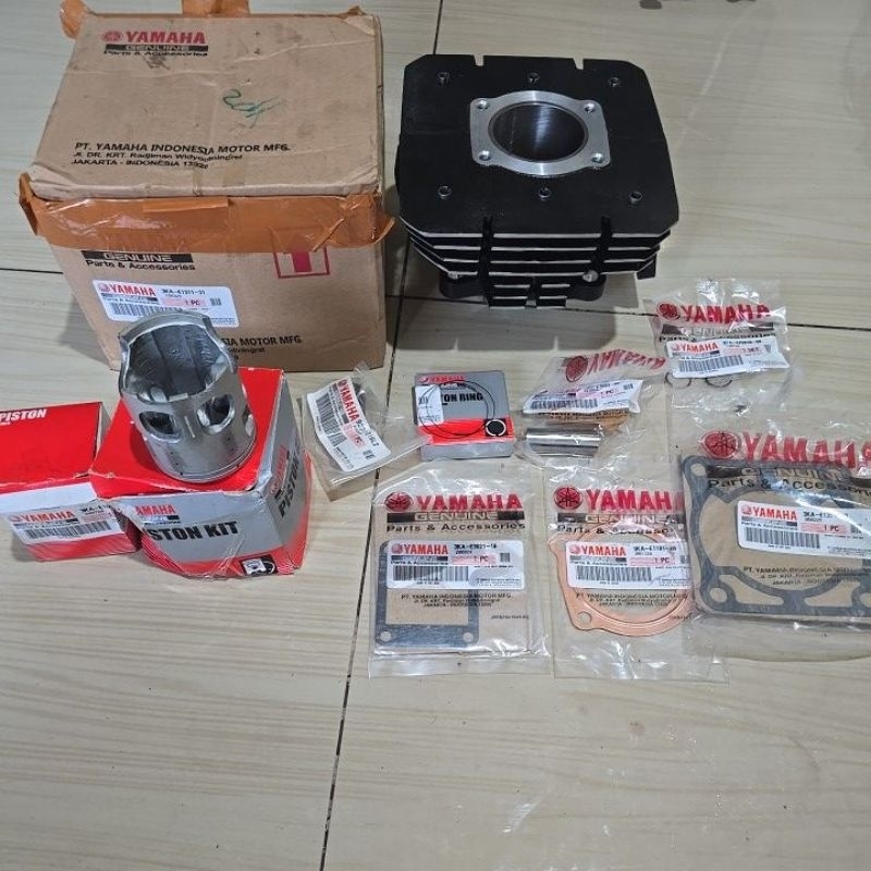 PAKET BLOK RX KING YP2 ORIGINAL PORTING + PISTON CUSTOM RING CACING