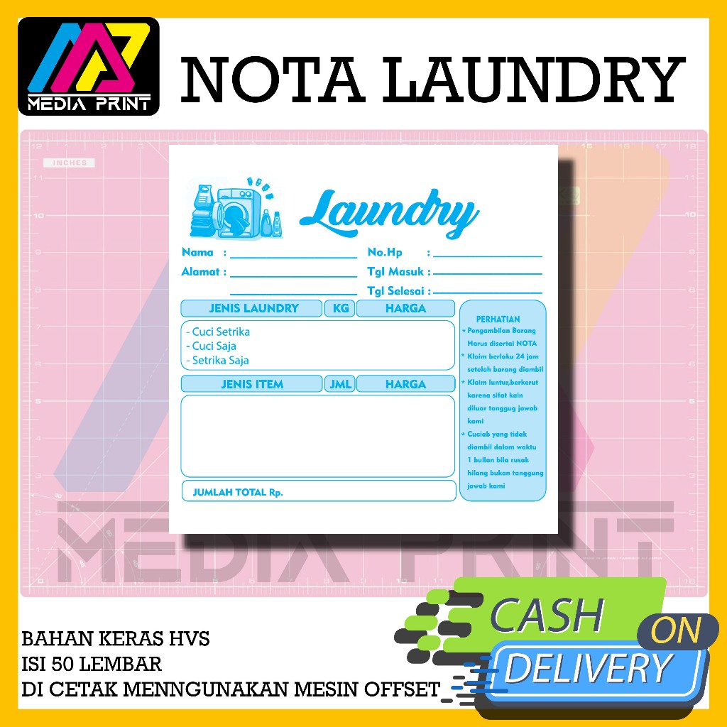 

nota laundry satuan dan kiloan