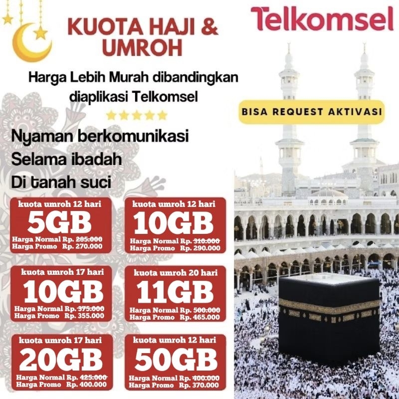PROMO Paket Data Internet Umroh Haji Roamax Telkomsel Full Kuota Roaming Combo