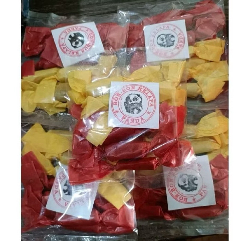 

Permen Bonbon Kelapa Panda khas bagan isi 10pcs / Manisan yatheng gula oleh oleh khas riau rohil bagansiapiapi