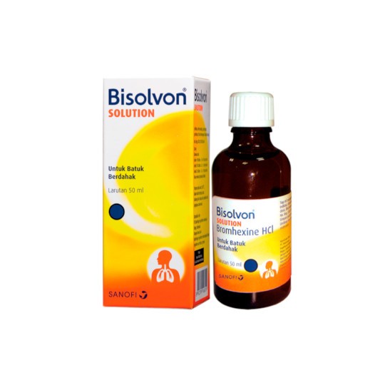 Bisolvon Solution 50 ml Obat Batuk Berdahak Cairan untuk Nebulizer isi 50ml