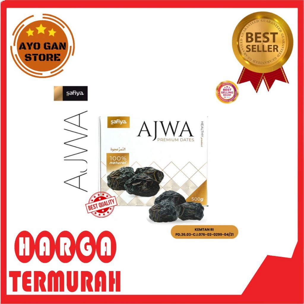 

Safiya Kurma Ajwa 500 Gram Kurma Nabi Original