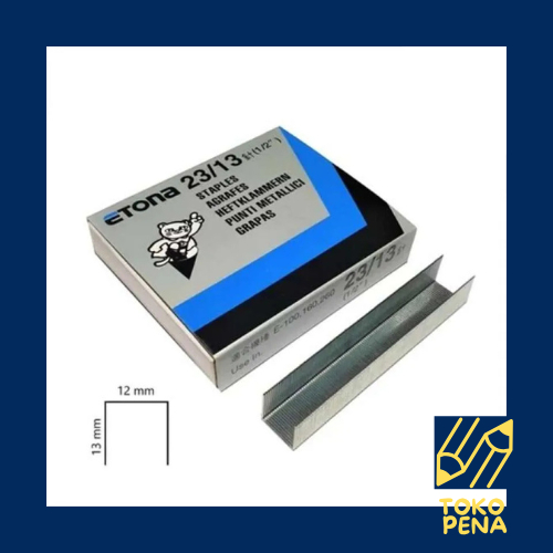 

ETONA isi staples 23/13 Isi Staples Etona 23/13 (1/2") / Isi Etona 23/13 / Isi Staples Jilid