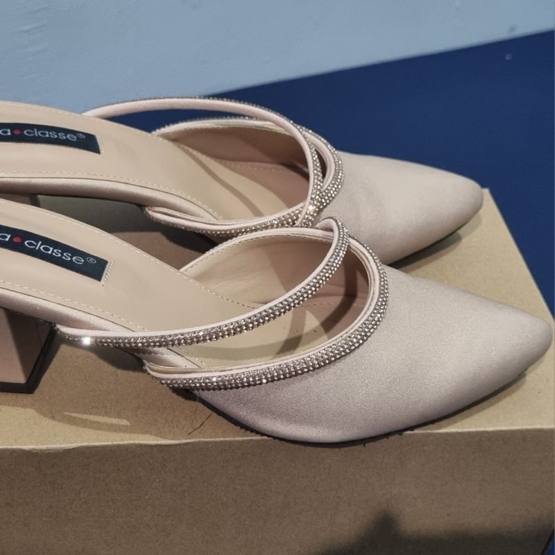 Prima classe Colcci 2318 Rose Gold Heels Platform Sepatu Kondangan Wisuda