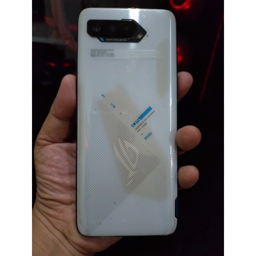 Second Like New - Asus Rog Phone 5s 8/128 Mulus Original Resmi FULLSET