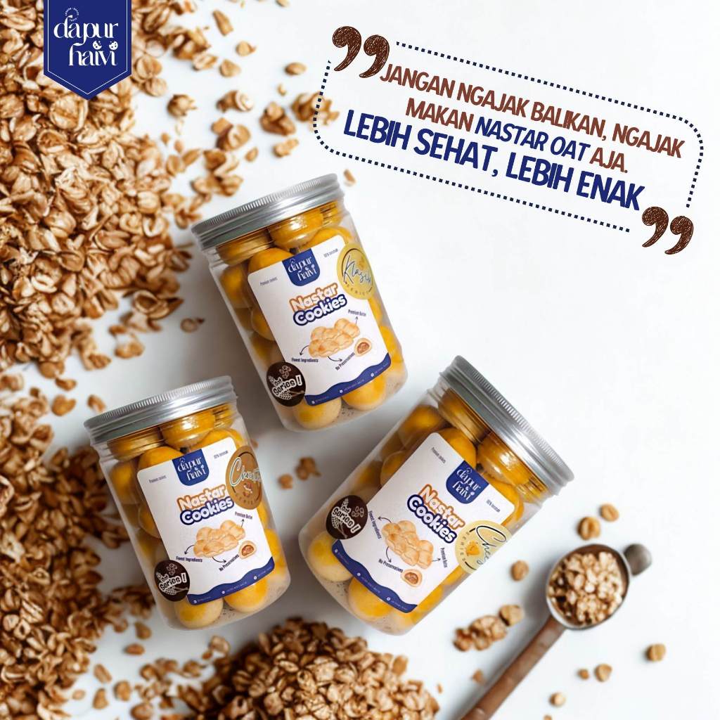 

Nastar Oatmeal Wijsman isi Selai nanas / Coklat / Keju (bisa pilih topping)