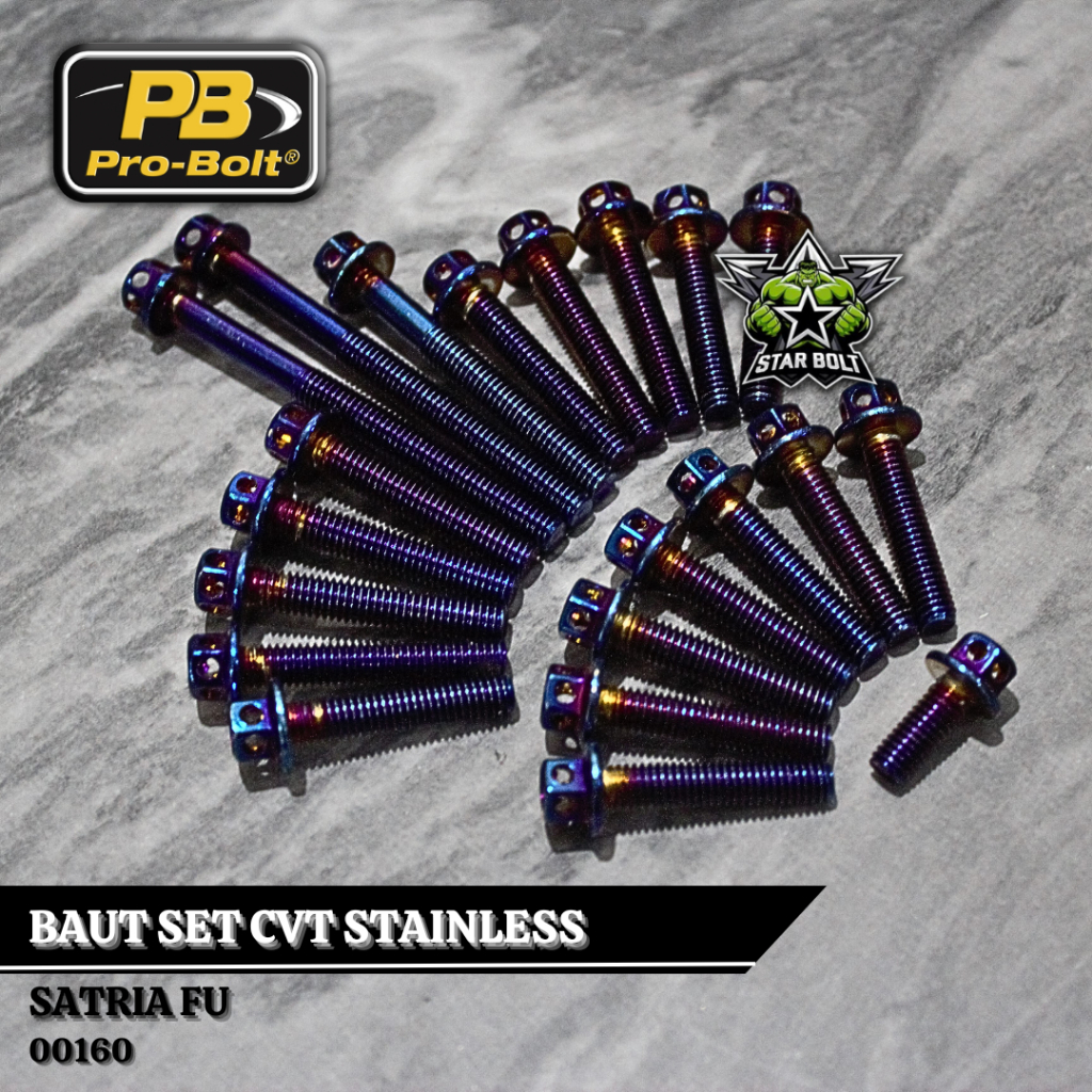 Baut Probolt CVT Set Satria Fu Karbu Satria Fi Original Probolt Stainless Steel Baut Body CVT Set As