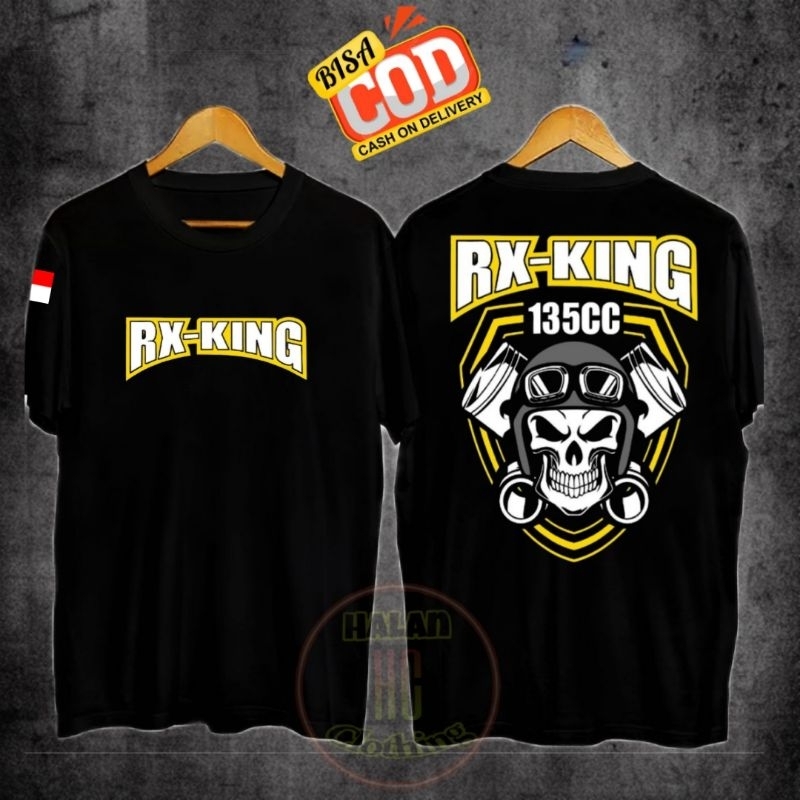 Kaos motoran RK king kaos Turing kaos hitam logo RK king terbaru