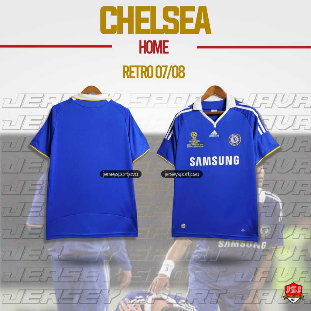 ( BISA COD ) JERSEY BAJU BOLA PRIA Dewasa Retro Vintage Chelsea Home 2008/2009 GRADE ORI IMPORT - HI