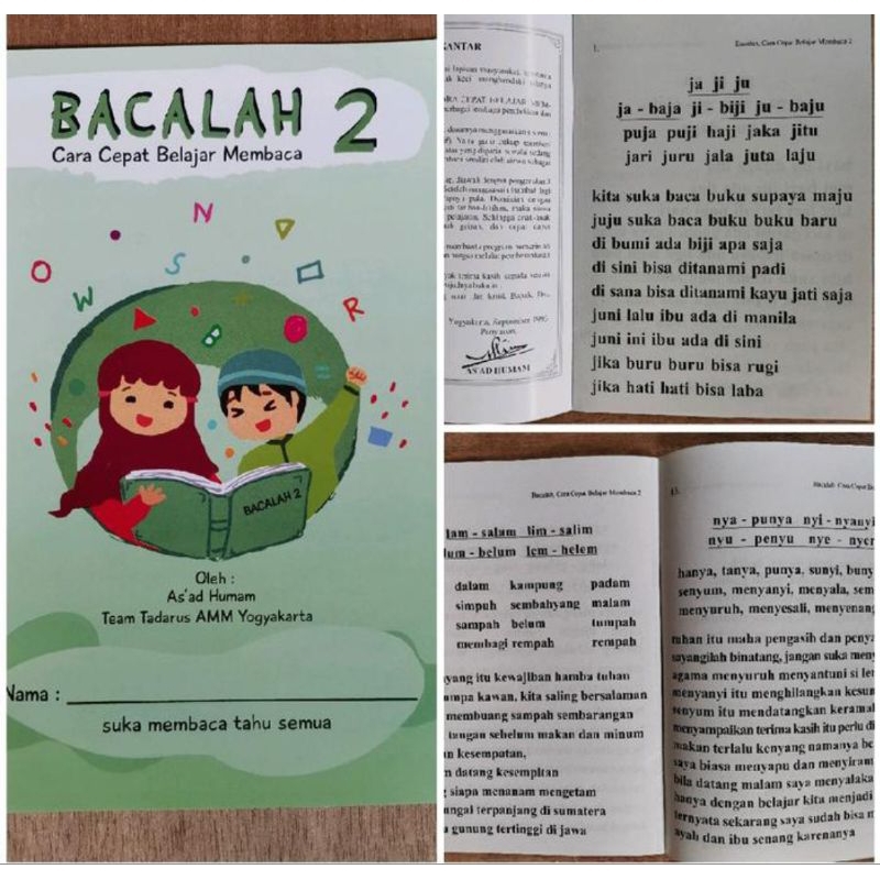 Buku Bacalah 2, Cara Cepat Belajar Membaca 2
