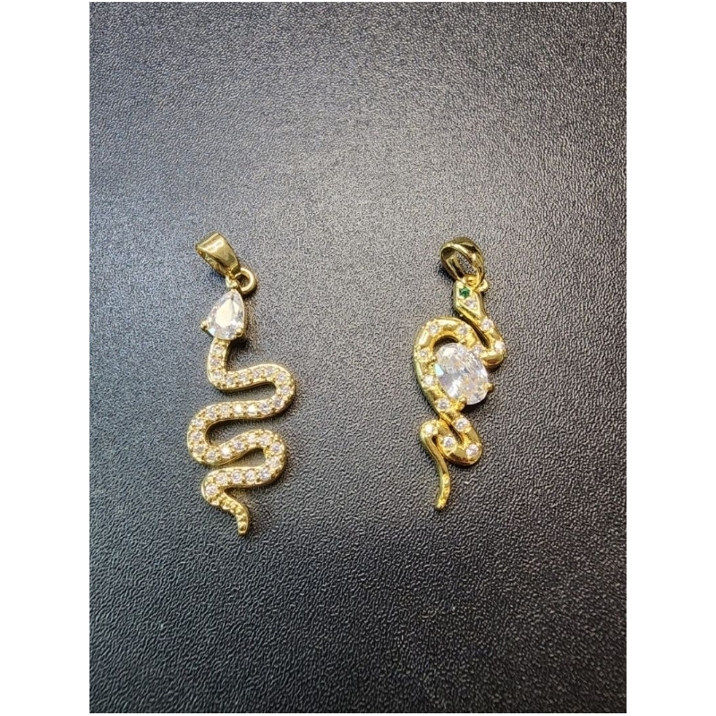Kode SNAKE - PADUAN EMAS / Sandgold S999 Charm / Liontin Anti Karat untuk Gelang Crystal / Gelang Ta