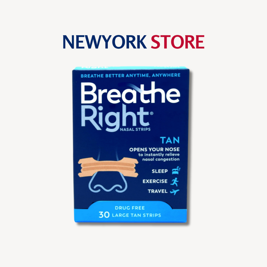 Breathe Right Nasal Strips Tan Besar 30 Strip – Pereda Hidung Tersumbat