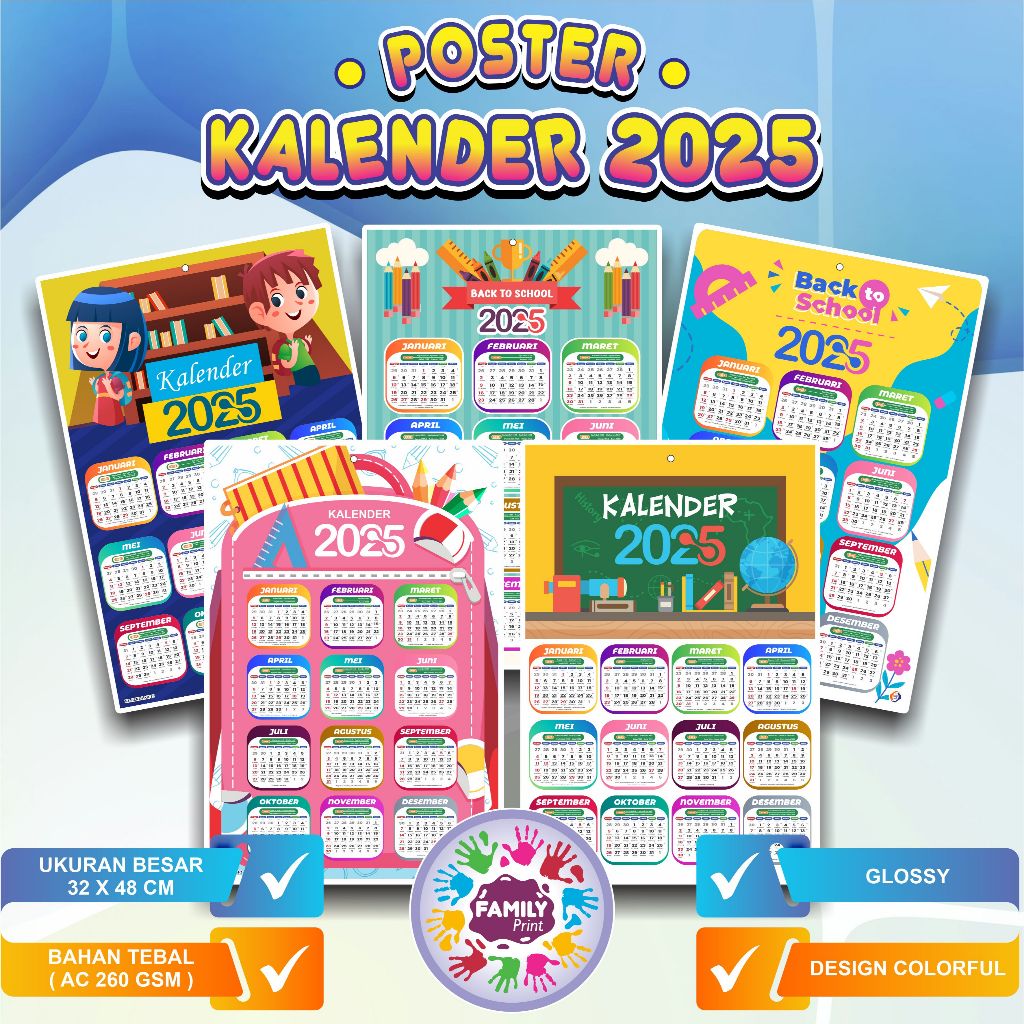 

KALENDER SEKOLAH - Kalender dinding Sekolah - KALENDER POSTER 2025