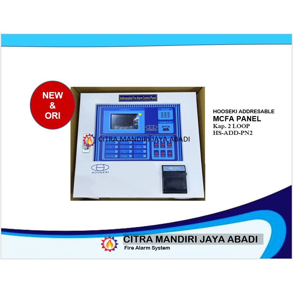 HOOSEKI Panel Alarm Addresable Fire Alarm Control Panel 2 Loop