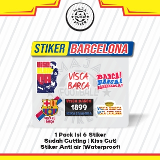 

stiker cutting Barcelona isi 6pcs, stiker helm, stiker hp, stikerbola