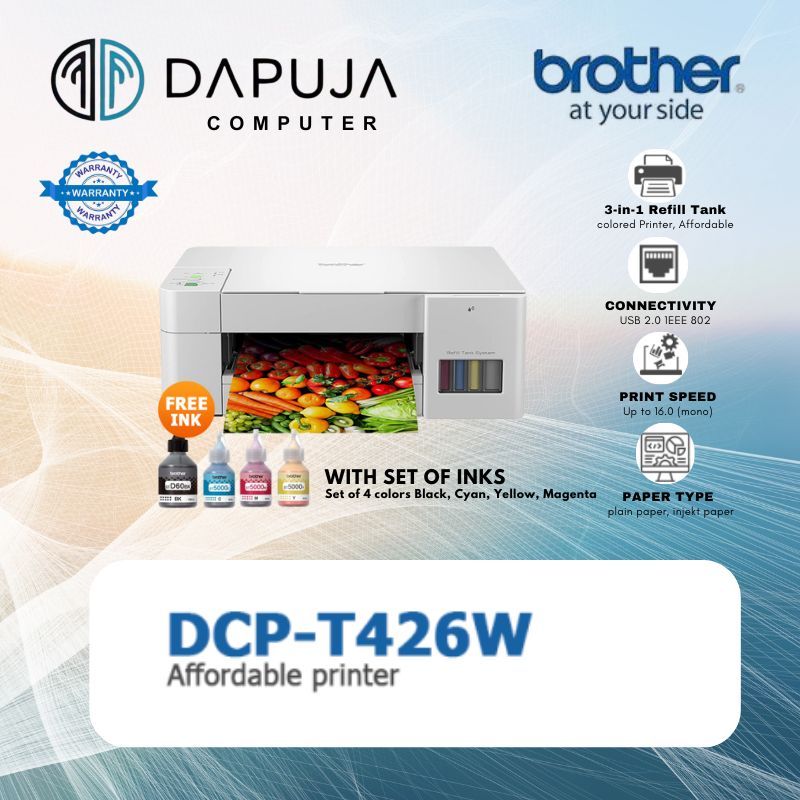 Printer Brother DCP-T426W(PUTIH) Multifungsi Printer Wifi
