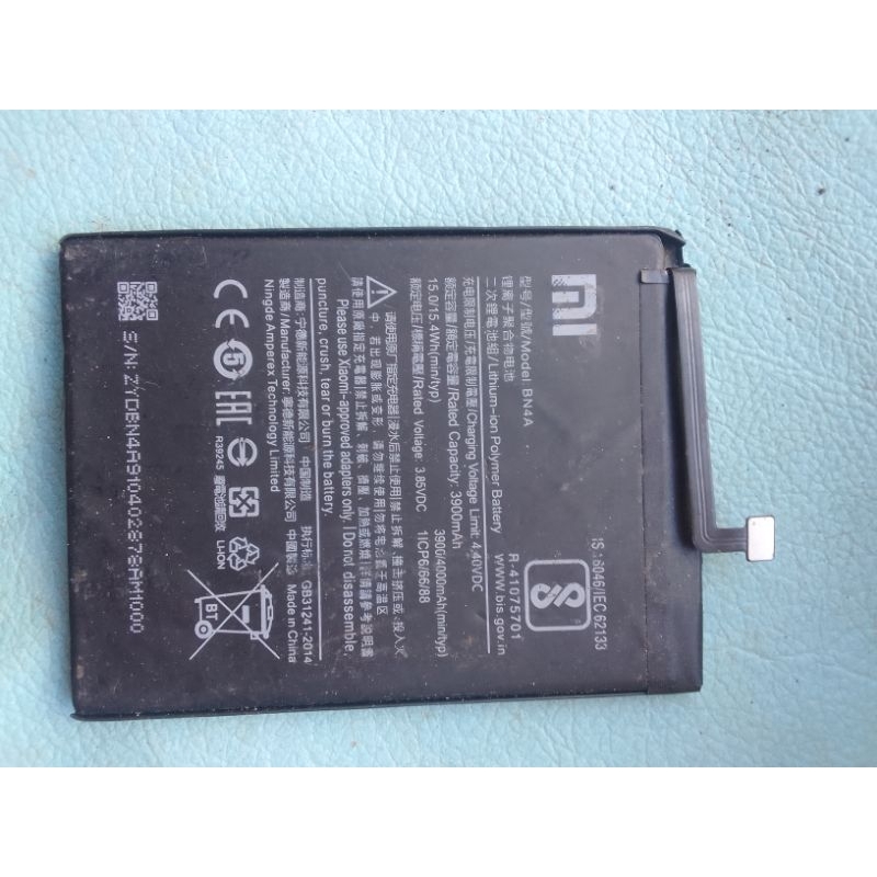 batre bn4a hp redmi not7 seken