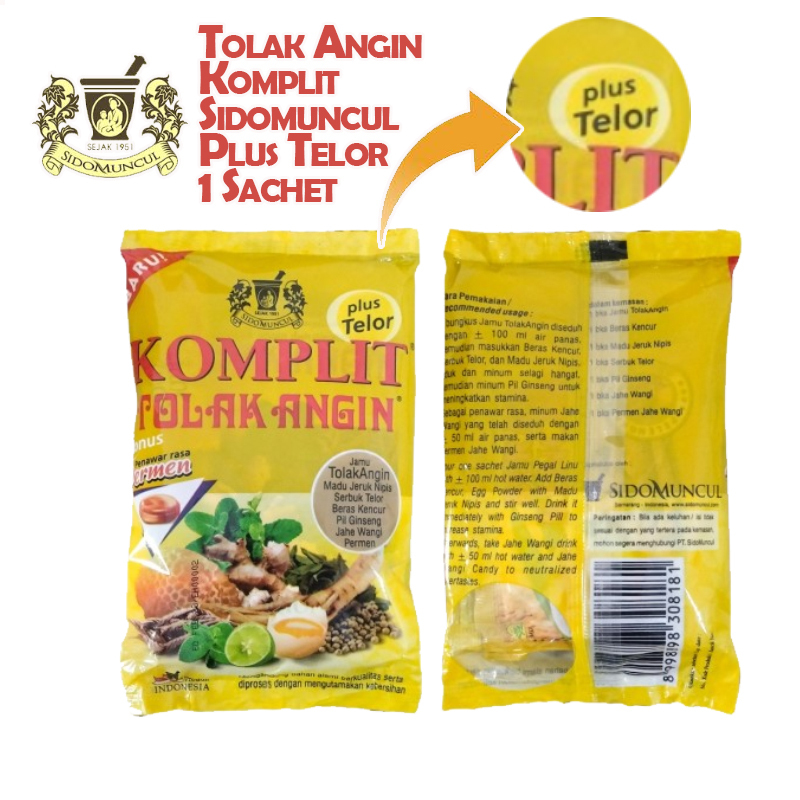 

Sidomuncul Jamu Komplit Tolak Angin Plus Telor 1 Sachet