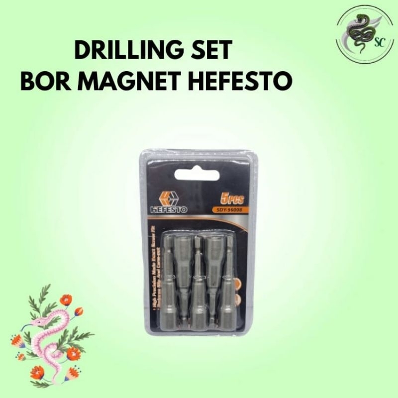 Drilling SET /Mata Kunci Sok Bor Magnet HEFESTO