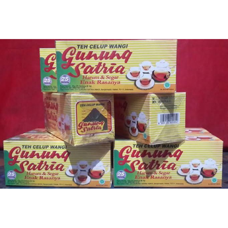 

TEH GUNUNG SATRIA PARTAI GROSIR 20Box ISI 25pcs perbox TEH CELUP GUNUNG SATRIA