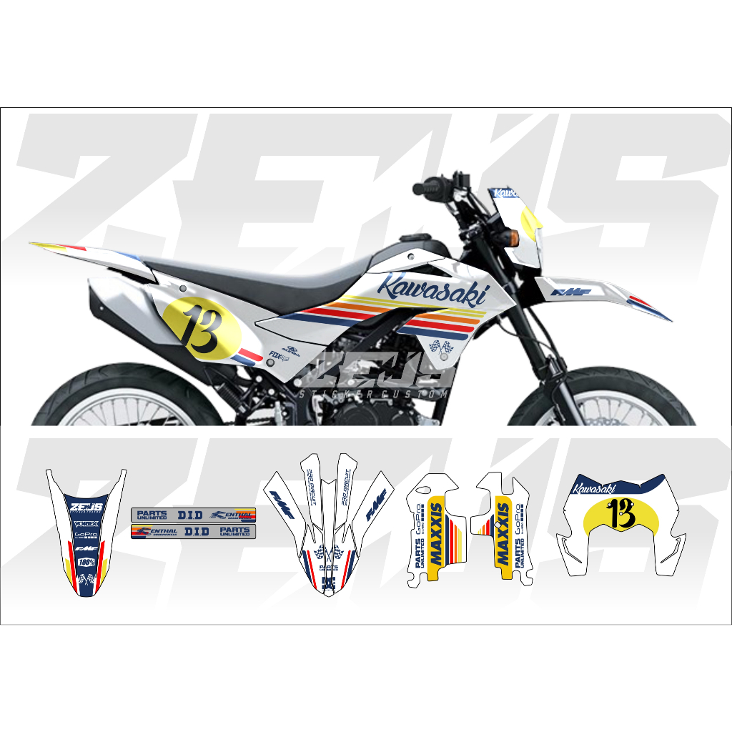 Decal Sticker - Stiker Dekal Klx 150 SM SE 2023 Zs 3