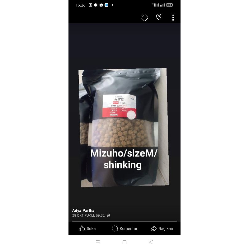 Mizuho koi shinking size M